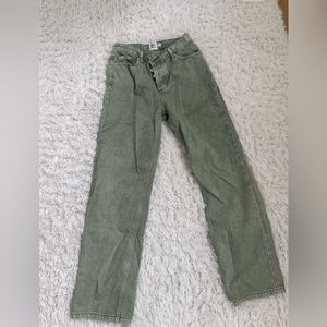 PRINCESS POLLY size 2 crossover green jeans